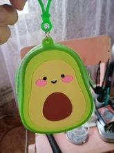 Nuevo de silicona monedero de dinero era moneda bolsa pequeña billetera Linda caricatura aguacate Cactus bolso de la moneda de cambio de Cartera con Llave de Anillo regalo de los niños