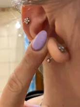 Pendiente de cartílago de circonia cúbica para mujer, aretes pequeños de Plata de Ley 925, Piercing para la oreja, regalos de joyería, 1 ud.