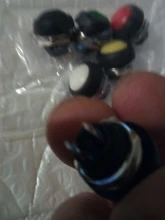 Mini interruptor momentáneo de PBS-33b de 2 pines, 12mm, 12V, 1A, impermeable, desde el reinicio, sin bloqueo, 6 uds.