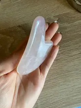 Rascador de Jade Rosa Natural, masajeador de Estiramiento facial Gouache para cara, tablero Gua Sha, piel facial, relajación, adelgazamiento de belleza para ojo, cuello, elevación fina