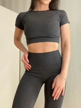 Mallas sin costuras de cintura alta para mujer, pantalones de Yoga, Sexy, de realce, para gimnasio, ajustados, elásticos, para correr, novedad