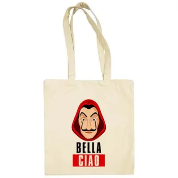 Cloth bag Bella Ciao mask Dalí 
Cloth bag Bella Ciao mask Dalí