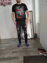 Adisputent-pantalones de chándal Sexy para hombre, vaqueros con agujeros, informales, rasgados, ajustados, para verano y otoño