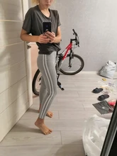 Zapatos de señora casual de algodón mezcla slim lápiz polainas de moda striple pantalones ajustados de estilo de casa longitud del tobillo leggings gris azul negro