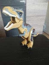 Juego de bloques de construcción de dinosaurio tiranosaurio Jurásico Rex 2 para niños, juguete de ensamblaje de dinosaurios, Pterosaurio Raptor, regalo para niños