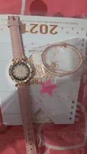 Conjunto de relojes con cielo estrellado para mujer, pulsera de cuero, deportivo, de cuarzo, informal, 2020