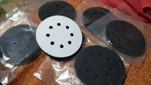 Almohadilla de interfaz de esponja suave de 8 agujeros para lijado, discos de lijado de gancho y bucle para pulido de superficie irregular, 5 pulgadas (125mm), 2 uds.