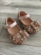 Zapatos de princesa brillantes para niños, zapatillas de perlas con diamantes de imitación para fiesta y boda, D487, 2020