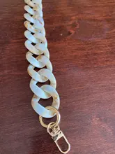 Bag-Accessory Replacement-Chain Shoulder-Handle-Chain Luxury Strap Acrylic Beige Resin