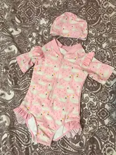 Dibujo de fruta bebé niño niñas traje de baño 1 ~ 7 año los niños baño con tapa de traje de baño para chico niñas traje de baño girls-SW426