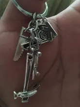 Llavero con forma de letra de A-Z, martillo eléctrico, sierras rotativas, llavero, joyería para papá, regalo de reparador, bricolaje, hecho a mano, 2020