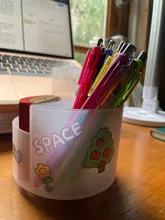 MINKYS-organizador multifuncional de 3 rejillas, soporte de escritorio para lápiz giratorio de 360 grados, gran capacidad, caja de lápices para Colegio, papelería