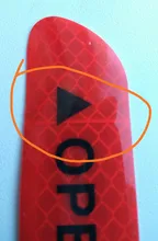 4 unids/set Puerta de coche pegatinas Universal de la seguridad advertencia Mark abierto alta reflectante cinta de la bici de la motocicleta pegatina para casco