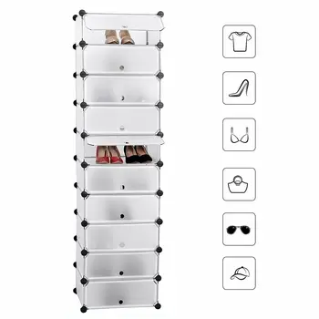 Mobile Mobiletto modulare rettangolare Guardaroba Scarpiera 10 scomparti Bianco
Mobile Mobiletto modulare rettangolare Guardaroba Scarpiera 10 scomparti Bianco