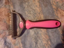 HSWLL-cepillo de doble cara de acero inoxidable para Gato, peine profesional para perros grandes, cuchillo rastrillo de nudo abierto, productos para el cuidado de mascotas