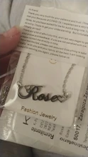 Collar con nombre personalizado para hombre y mujer, gargantilla de corazón con letras de acero inoxidable, colgante plateado, placa con nombre personalizada
