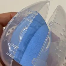 Soporte de esponja de belleza estuche de almacenamiento, maquillaje, licuadora, soporte para esponjas, vacío, cosmético, en forma de huevo, transparente, caja de secado 2020, 1 ud.