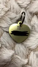 Placa de identificación con grabado gratis para perros y gatos, placa con nombre personalizada, antipérdida, con forma de corazón, colgante para Collar