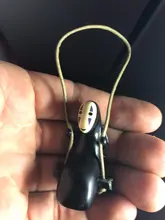 Lindo Anime Coche accesorio sin rostro hombre colgante de gato de colgante para espejo retrovisor Regalo de Cumpleaños Auto, #1 adornos Coche