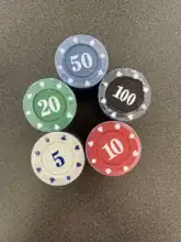 Fichas de plástico redondas de 100 uds, juego de cartas de póker de Casino, accesorios para contar Baccarat G99D