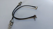Conector de ángulo recto F hembra a CRC9, Cable flexible RG174, adaptador de 15cm y 6