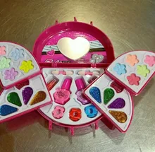 Las chicas maquillaje princesa niños cosméticos conjunto seguro lavable Set de maquillaje para niños princesa belleza juguetes para juego de imitación para niña