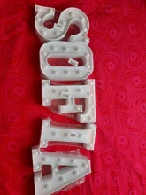 Letrero con símbolo de letras para decoración del hogar, luces LED de plástico con forma de corazón para escritorio, adorno de letras para boda, regalo de San Valentín