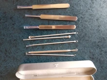 Agujas de eliminación de espinillas y acné, limpiador de puntos negros, limpiador de poros de cabeza negra, herramienta de limpieza profunda, herramienta para cuidado de la piel facial, 8/7/5 Uds.