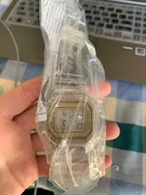 Reloj deportivo Digital para hombre y mujer, cronógrafo de pulsera transparente, informal, dorado, regalo para amantes, para niños y mujeres