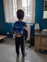 Mochila De felpa de la patrulla canina para niños, morral de felpa con ilustración de personajes de dibujos animados Marshall, bolso escolar para guardería, regalo para niños