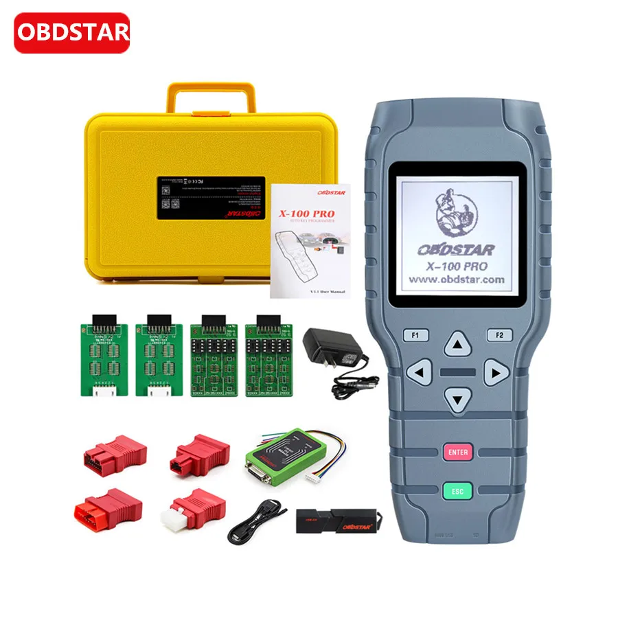 OBDSTAR X-100 PRO Auto Key Programmer (C+D+E) Type for IMMO+Odometer+OBD Software Get the EEPROM Adapter
OBDSTAR X-100 PRO Auto Key Programmer (C+D+E) Type for IMMO+Odometer+OBD Software Get the EEPROM Adapter