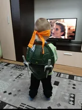 Película de Anime de dibujos animados Ninjas de juguete figura de acción de las tortugas armadura armas Leo Raph Mikey DonFigure Cosplay Shell accesorios para el regalo de los niños