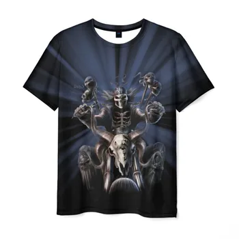 Men's T-shirt 3D skeleton on a motorcycle
Men's T-shirt 3D skeleton on a motorcycle