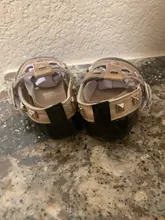 Zapatos de princesa con lazo para bebé recién nacido, suela suave, cuero sólido, hebilla de correa plana con tacón, 4 colores, 2018