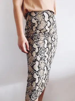 Snake Pattern Women Skirt - Viscon 
Snake Pattern Women Skirt - Viscon