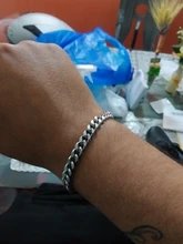 Pulsera de acero inoxidable para hombre y mujer, cadena cubana, brazalete de Color, regalo de joyería