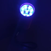 Mini lámpara portátil UV 9 LED Morado para secado de uñas, linterna para esmalte de uñas en Gel artístico, herramientas de máquina