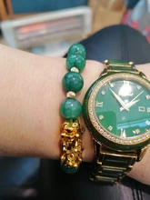 24 estilos Feng Shui de piedra obsidiana pulsera con cuentas hombres mujeres Unisex pulsera de Oro Negro Pixiu riqueza buena suerte pulsera de las mujeres