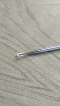 Comedone-utensilio para quitar espinillas y granos, agujas de acero inoxidable para quitar espinillas y granos, cuidado de la piel facial, limpiador de poros, color plateado, 1 Uds.