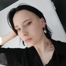 Pendientes de Clip de mariposa Punk para adolescentes, mujeres y hombres, aretes de aleación de Zinc, Joyería Moderna, aretes de cadena Retro Vintage de Metal