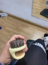 Cepillo de afeitar de piel de jabalí salvaje para hombre, utensilio de limpieza Facial para barbería, herramienta de afeitar con mango