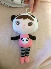 Metoo-muñecos de peluche de animales para niños y niñas, Mini llavero Kawaii con colgante de conejo Angela