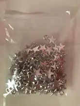100 Uds Charms Star 11x8mm hecho a mano artesanía Fabricación de colgantes fit,Vintage bronce tibetano color plata, DIY para pulsera collar