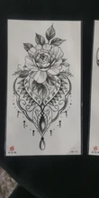 Pegatinas de tatuaje temporal a prueba de agua para hombre y mujer, tatuaje Negro Grande, Cráneo de Tigre, León, Lobo, rosa, pierna, pecho, tatuaje falso para brazo