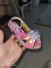 Zapatos de fiesta para niñas, sandalias de princesa de cuero, cristales brillantes, diamantes de imitación, nudo, Elsa, regalo de Navidad