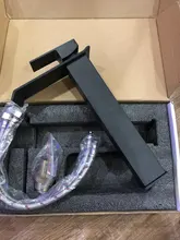 Basin Faucet Tap Hot-And-Cold-Water-Mixer Black/brushed Mounted Deck Single-Level-Mixer