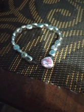 Anslow-pulsera de cristal rosa y azul para mujer, nuevo diseño hecho a mano, cuerda de envoltura, cuentas, regalo, joyería para mujer, LOW0735LB