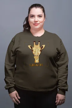 Angemiel Wear Giraffe Green Women Sweatshirts 
Angemiel Wear Giraffe Green Women Sweatshirts