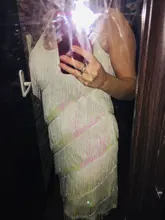 Vestido Vintage del gran Gatsby para mujer, vestido de lentejuelas de fiesta Vintage de los años 1920, camisola Sexy con cuello en V, vestido de flecos dorados, trajes de Flapper