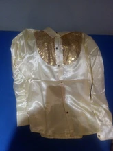 Camisa de vestir para bodas para hombre, camisa de manga larga suave y cómoda, brillante, estilo inglés, con lentejuelas, Formal, para negocios